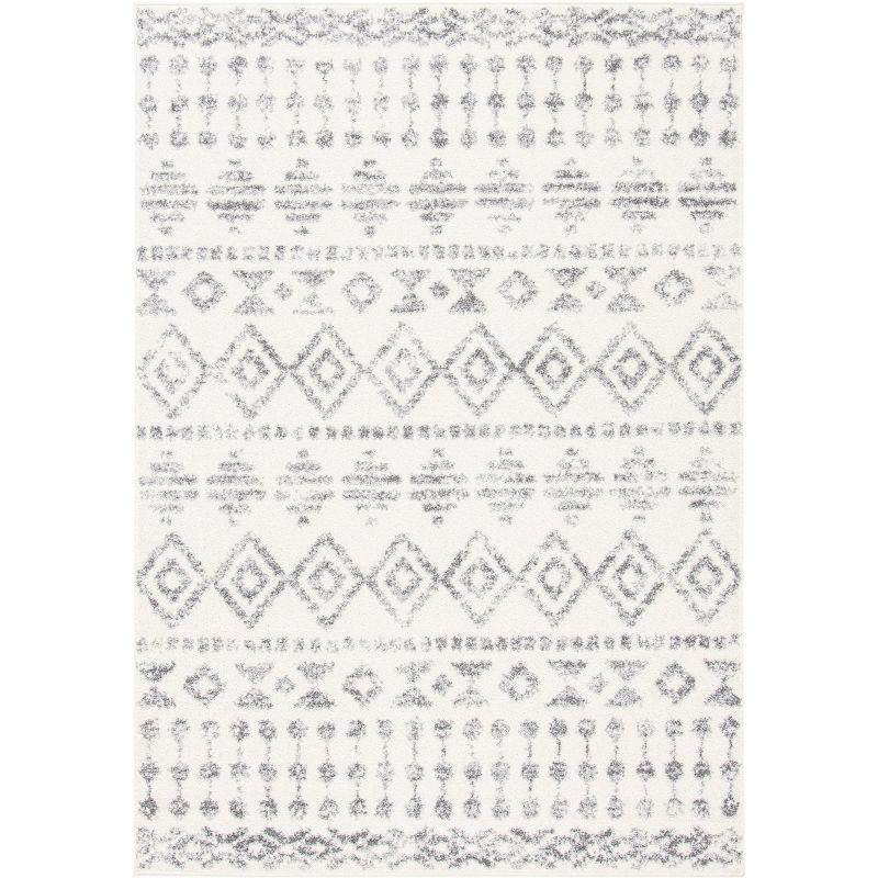 Tulum TUL656 Power Loomed Area Rug - Ivory/Grey - 4'5"x6'5" - Safavieh.