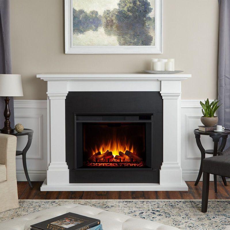 Callaway 63" Grand Electric Fireplace in White by Real Flame