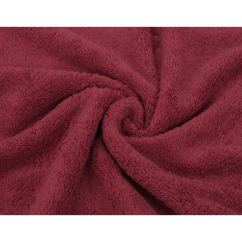 American Soft Linen 6 Piece Towel Set, 100% Cotton Bath Towels for Bathroom, Bordeaux Red