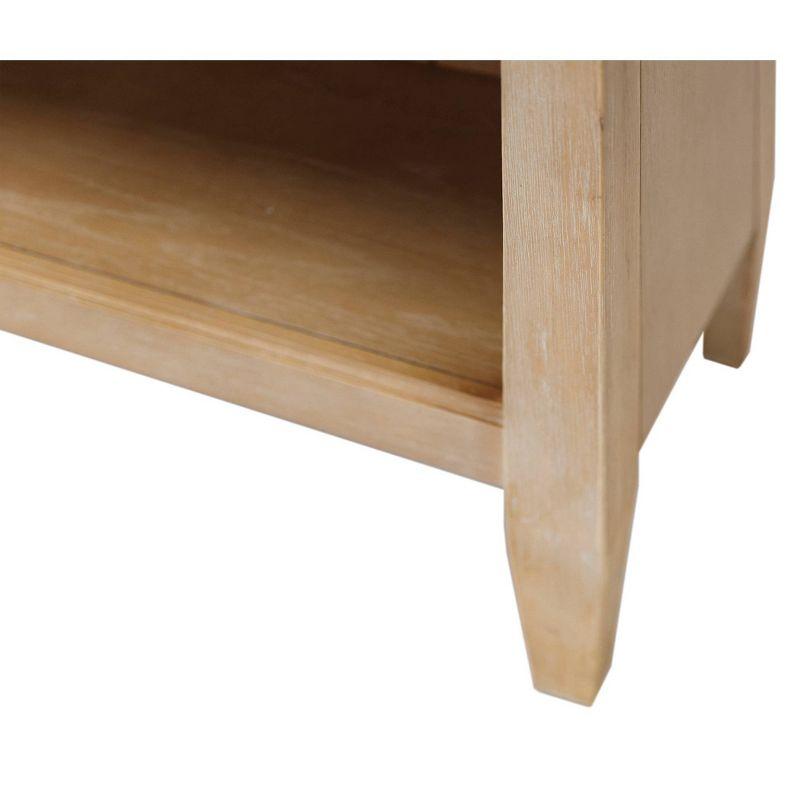 Martin Furniture 78" Modern Wood Open Bookcase Laurel Collection Light Brown: No Assembly, 3-Tier Storage