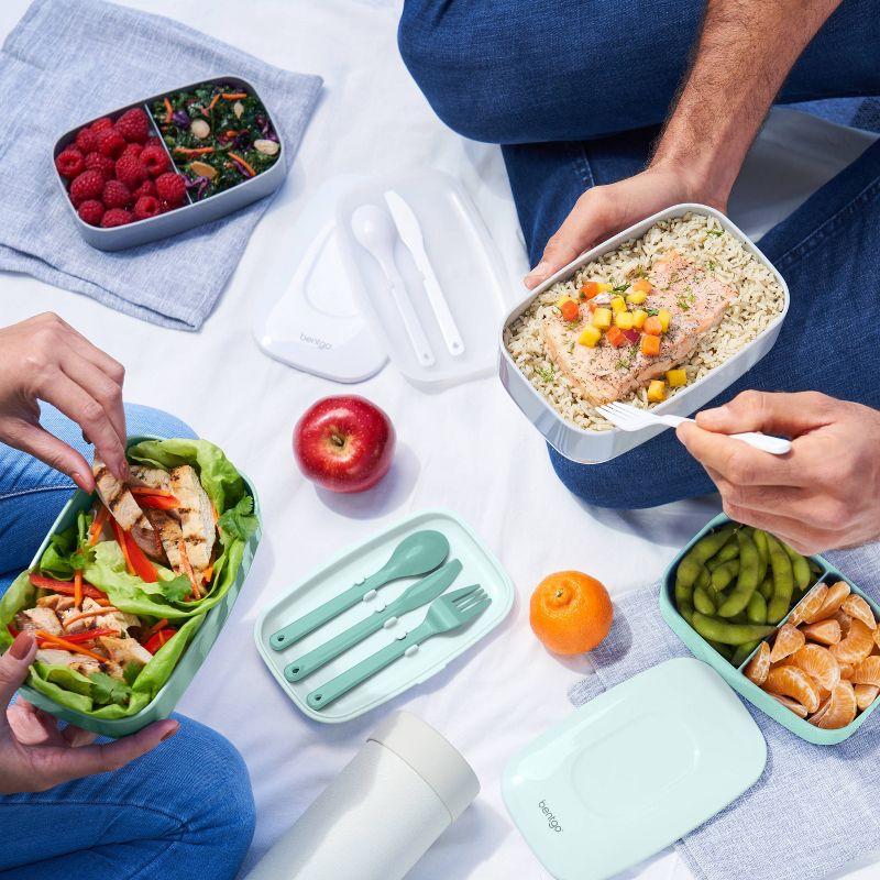 Bentgo Classic All-in-One Stackable Lunch Box Container with Built in Flatware