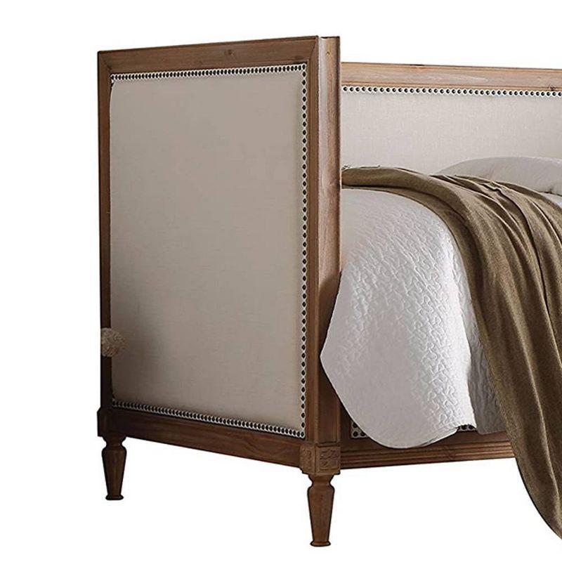 Acme Furniture Twin Charlton Bed Salvage Oak/Linen Cream