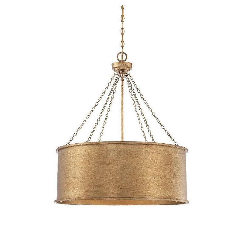 Soho 6 Light Metal Dimmable Drum Chandelier