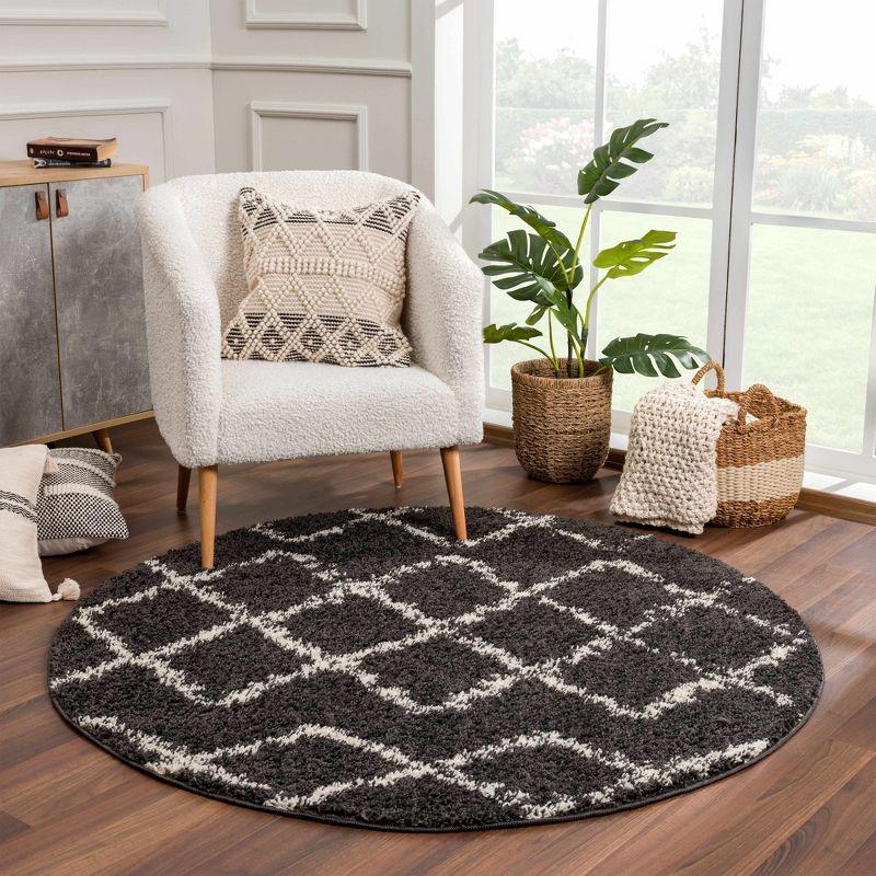 Hauteloom Round Area Rug RD Charcoal