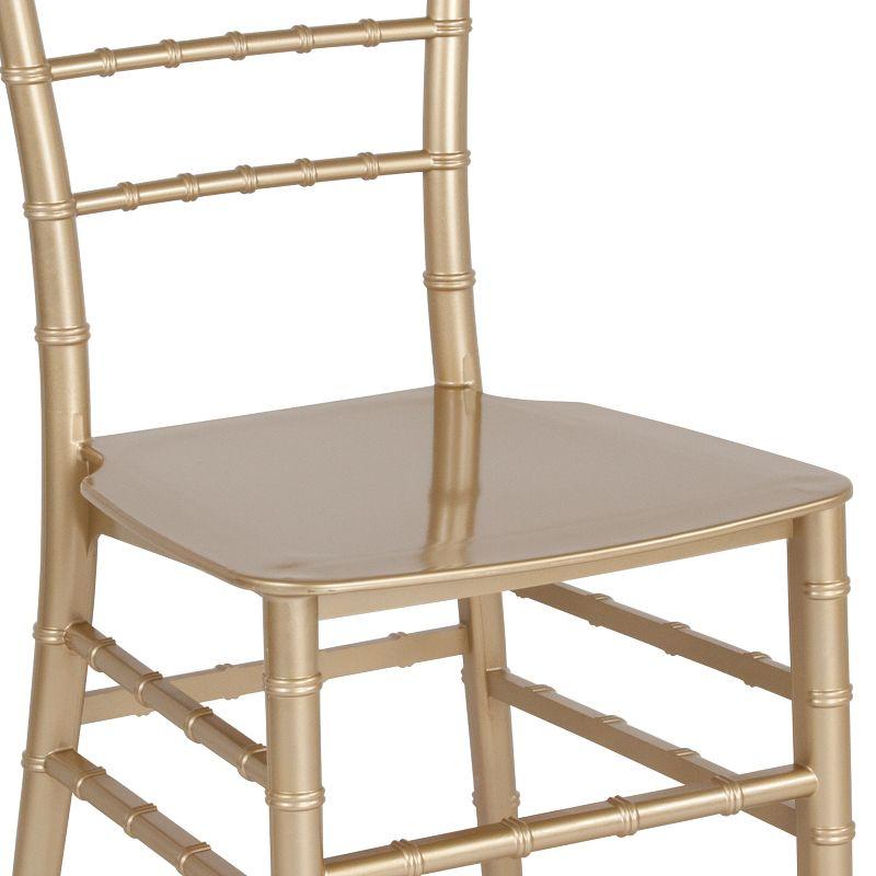 Elegant Gold Resin Chiavari Stackable Chair for Events