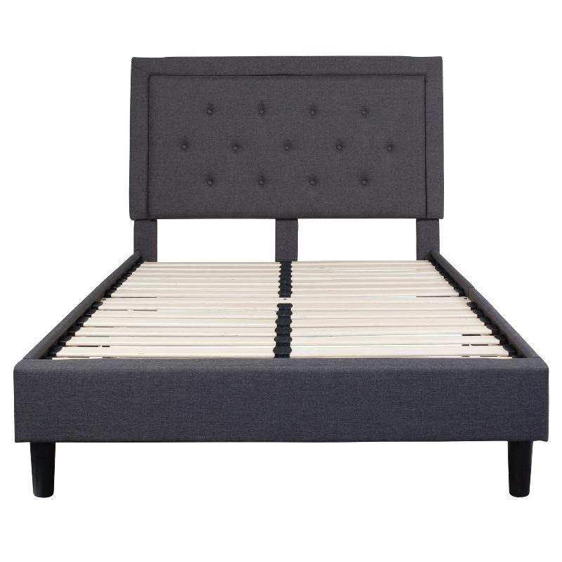 Flash Furniture Roxbury Panel Tufted Upholstered Platform Bed