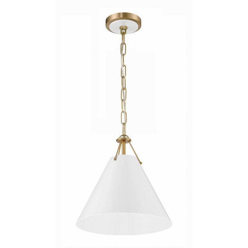 Crystorama Lighting Xavier 1 - Light Pendant in  Vibrant Gold