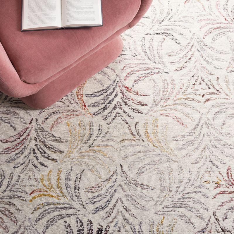 Jardin JAR728 Hand Tufted Area Rug - Ivory/Red - 4'x6' - Safavieh