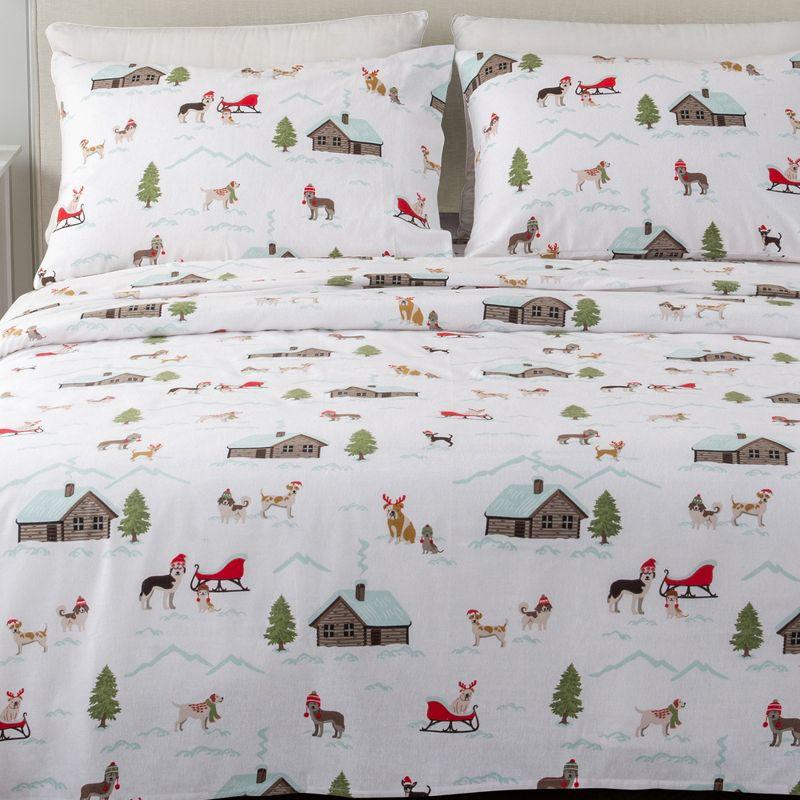 100% Cotton Holiday Flannel Sheet Set - Great Bay Home