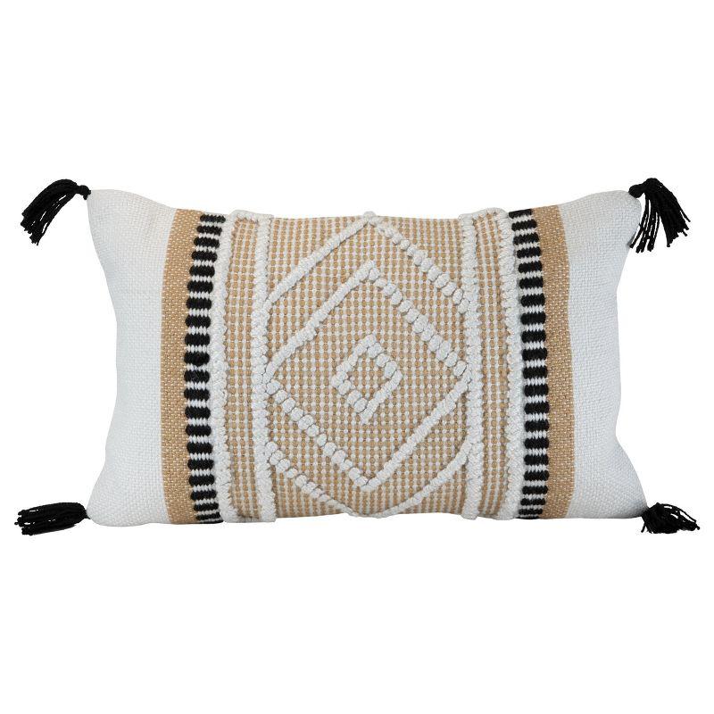 Foreside Home & Garden Tassels Indoor/Outdoor Throw Pillow