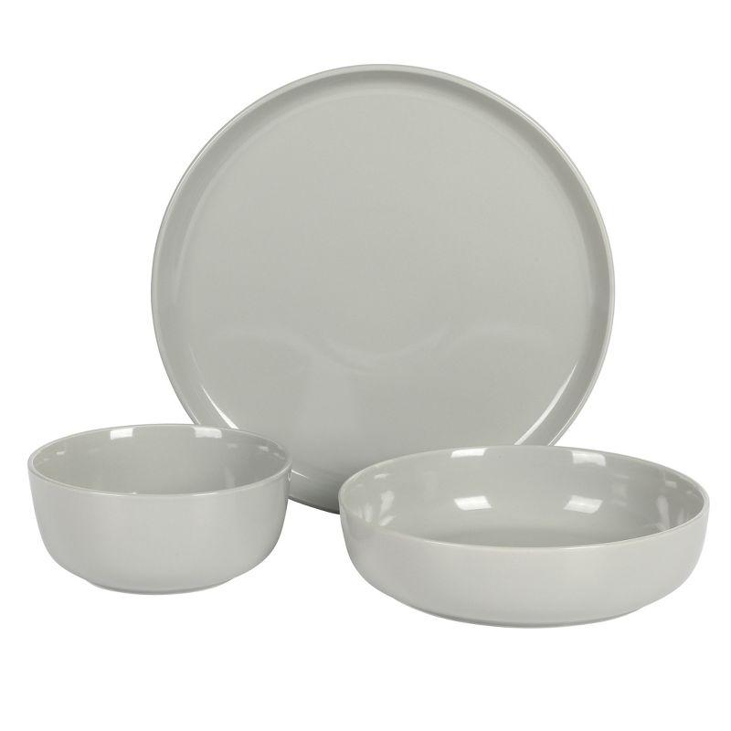 Gibson Gibson Home Oslo 12 Piece Porcelain Dinnerware Set - Black