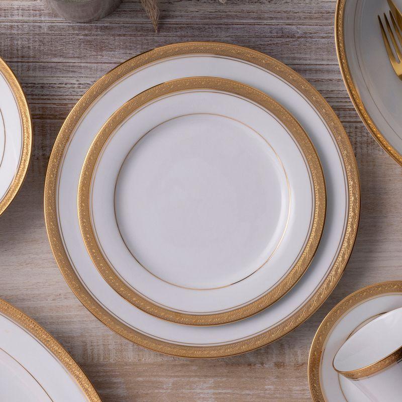 Noritake Crestwood Gold 12-Piece Dinnerware Set, Service for 4