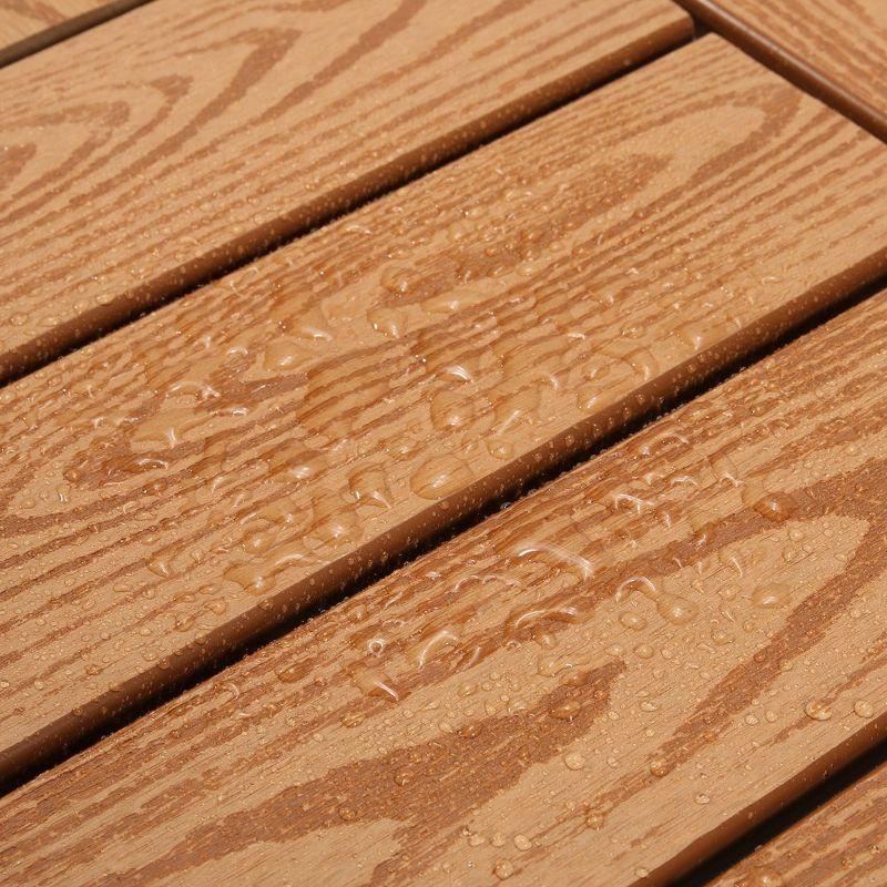 Wood Plastic Composite Deck Tiles Set of 20pcs, Composite Decking Resist Rust