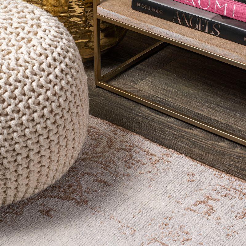 3'x5' Rosalia Cottage Medallion Area Rug, Brown/Cream - JONATHAN Y