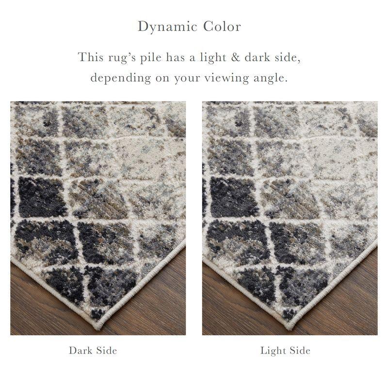Kano Transitional Diamond Ivory/Gray/Taupe Area Rug