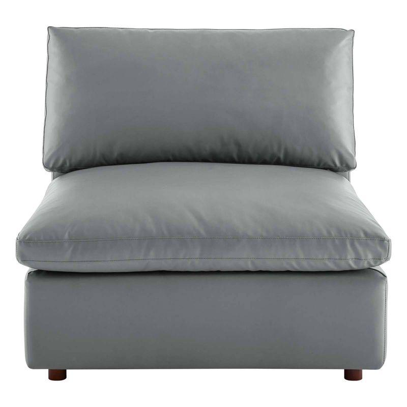 Modway Commix Down Filled Overstuffed Vegan Leather Armless Chair