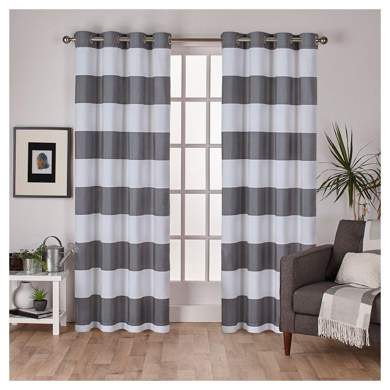 Surfside Cotton Cabana Stripe Window Curtain Panel Pair - Exclusive Home™