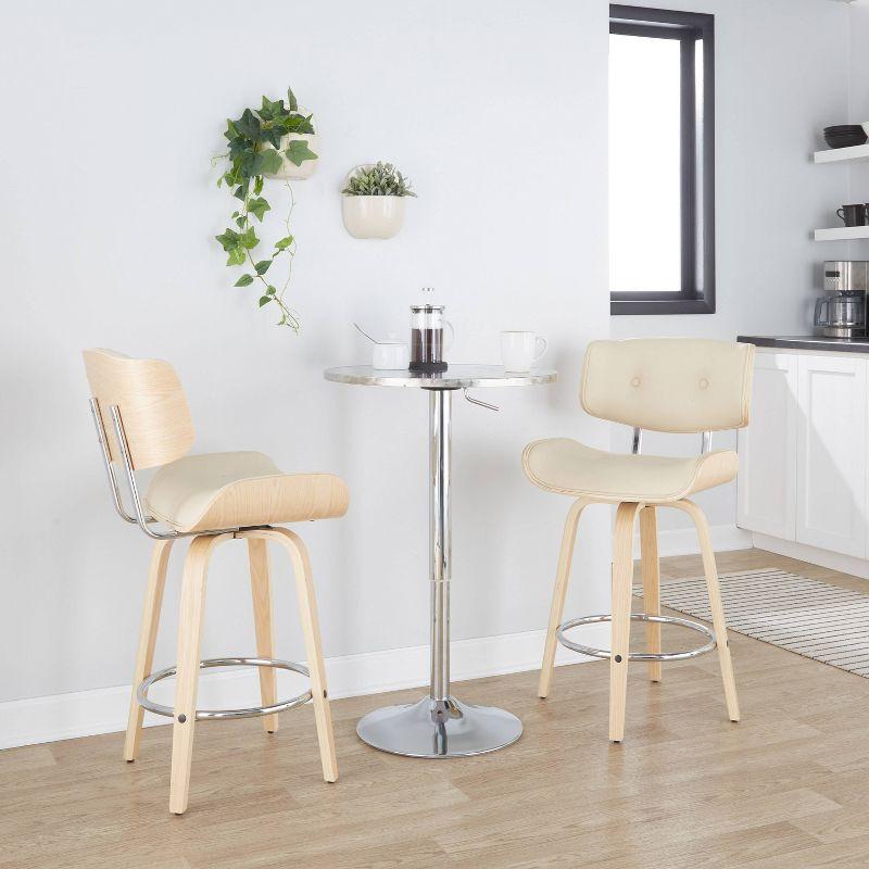 Lakyia Swivel Upholstered Counter Stool