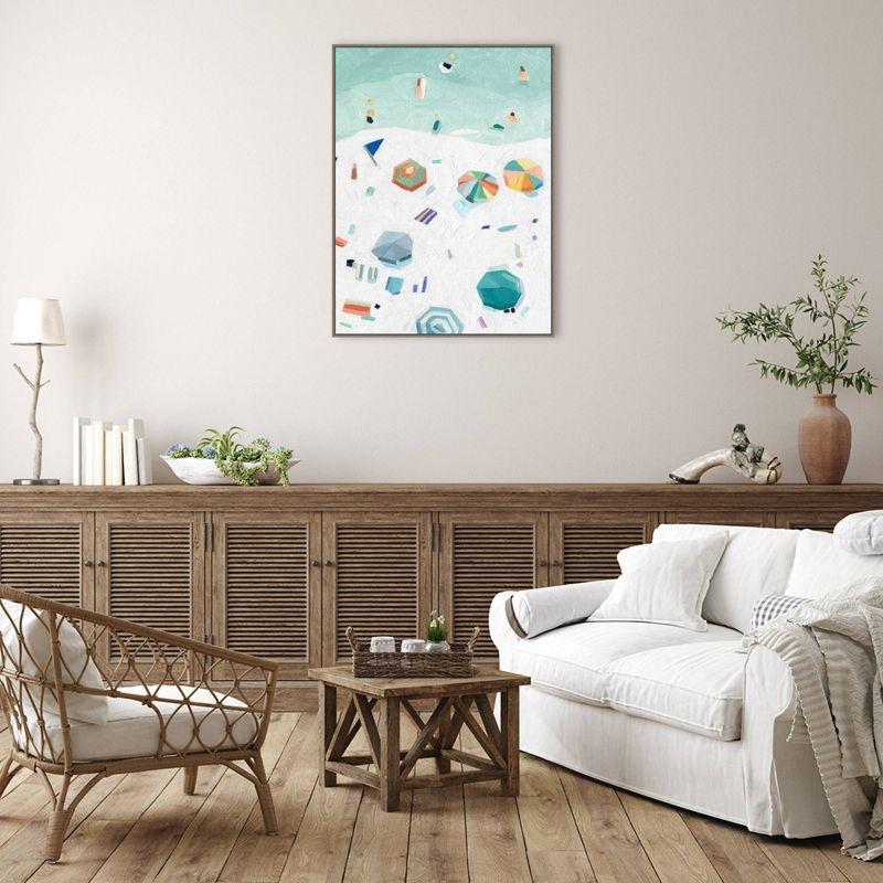 Beach Vista II Framed Canvas Wall Art Print with Polystyrene Frame