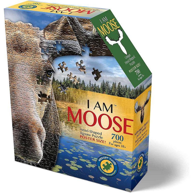 Madd Capp Games I AM Moose 700 Piece Animal Head-Shaped Jigsaw Puzzle