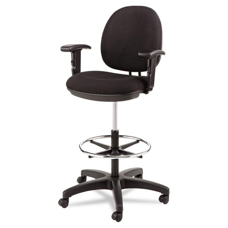 Alera Interval Series Swivel Task Stool 100% Acrylic Black IN4611