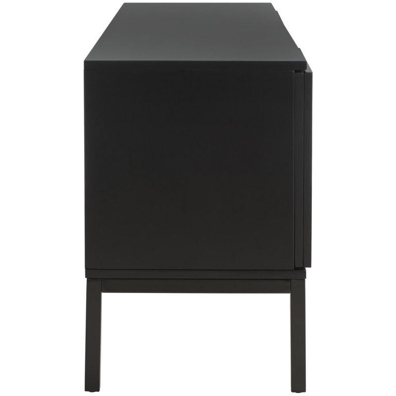 Zadie 2 Shelf Rattan Media Stand - MED5009 - Black/Natural - Safavieh