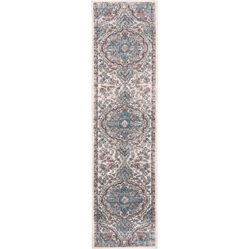 Oregon ORE812 Power Loomed Runner Rug - Grey/Blue - 2'2"x6' - Safavieh.