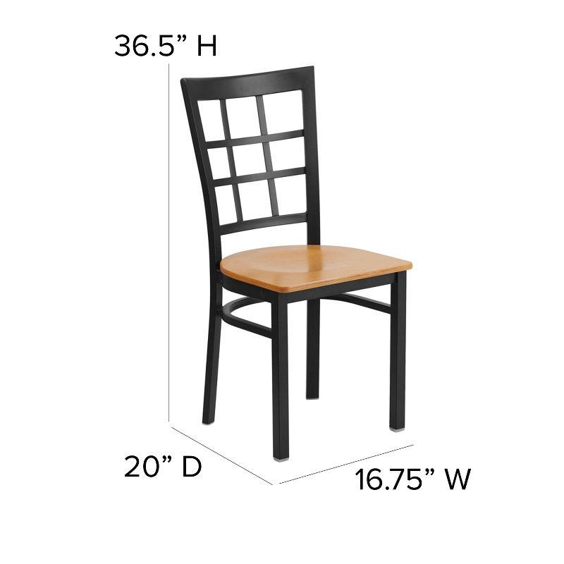 Flash Furniture Black Window Back Metal Restaurant Chair