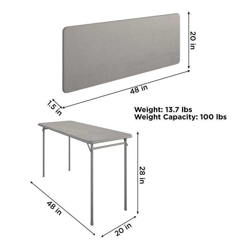 COSCO 20" x 48" Vinyl Top Serving Folding Table