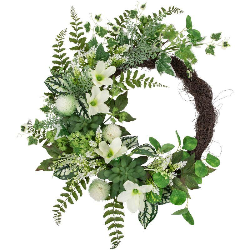 Faux Succulent Polyester 24'' Wreath