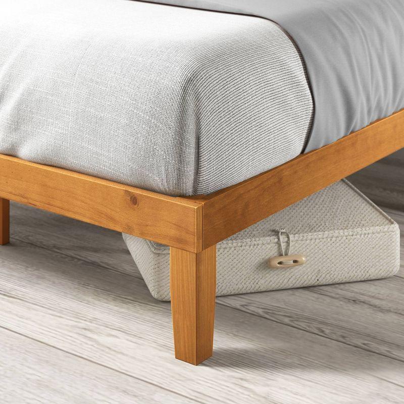 Queen Alexia Standard Wood Platform Bed Frame Natural - Zinus