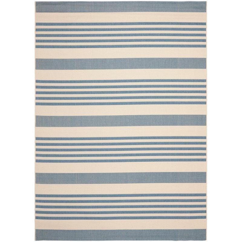 Courtyard CY6062 Power Loomed Indoor/Outdoor Area Rug - Beige/Blue - 8'x11' - Safavieh.