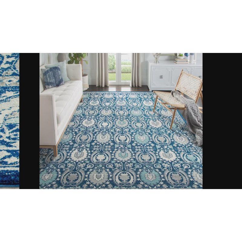 Ivory Elegance 5' x 7' Synthetic Easy-Care Stain-Resistant Area Rug