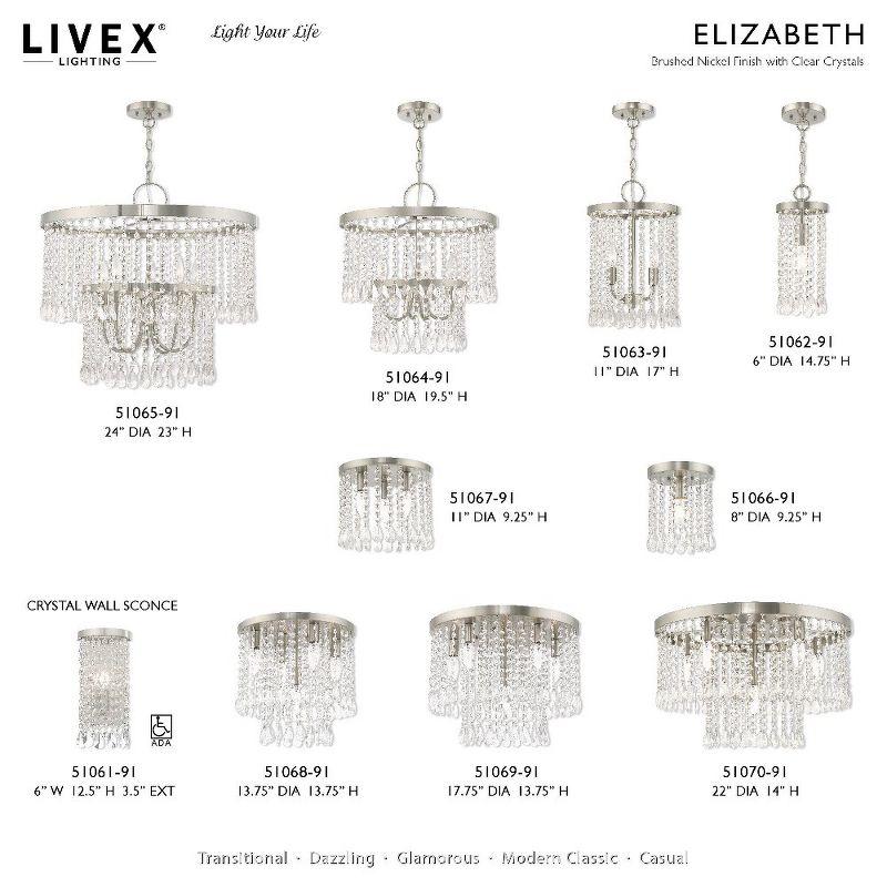 Livex Lighting Elizabeth 5 - Light Chandelier in  Brushed Nickel