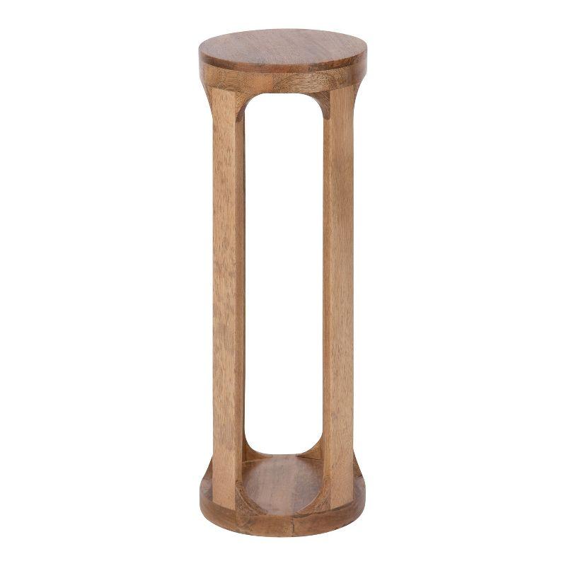 Kate and Laurel Dahl Round Wood Drink Table, 8x8x23, Natural