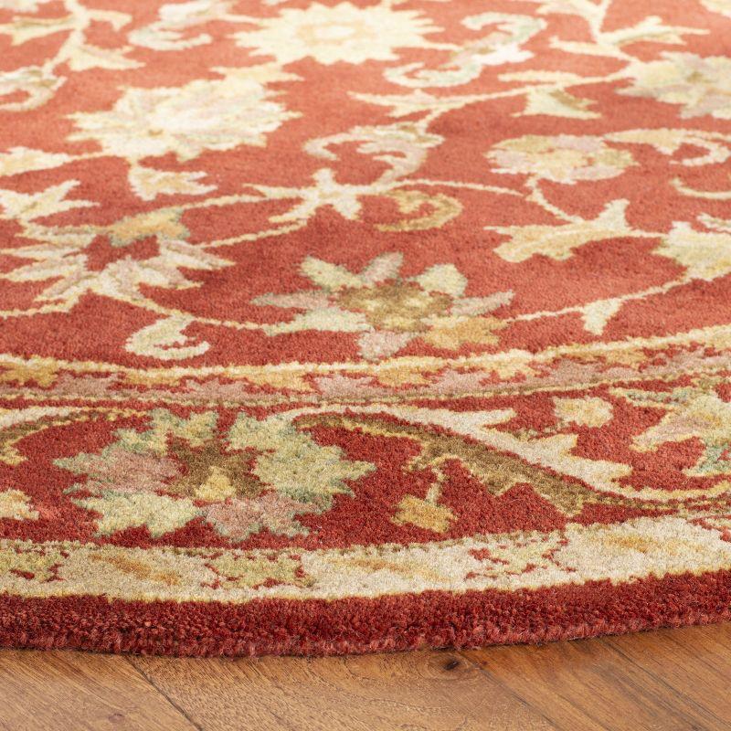 Antiquity AT52 Hand Tufted Indoor Area Rug - Red/Red - 4'6"x6'6" Oval - Safavieh