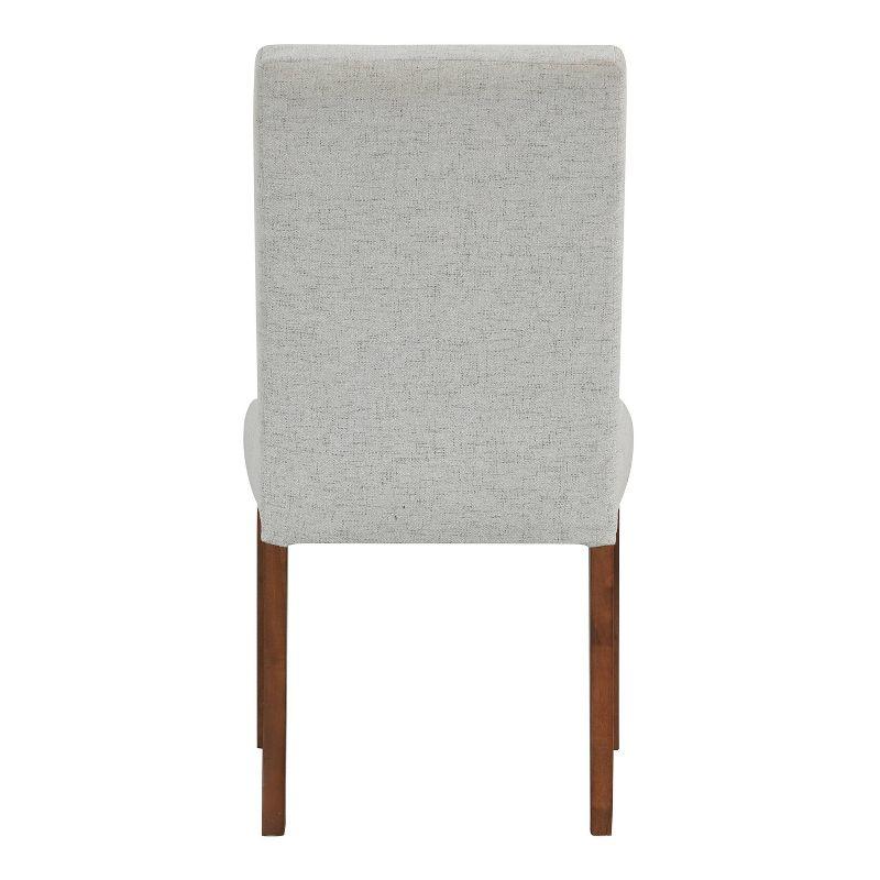 HomePop Set of 2 Tufted Back Dining Chairs Gray: Upholstered Polyester, Plywood Frame, 300 lbs Capacity