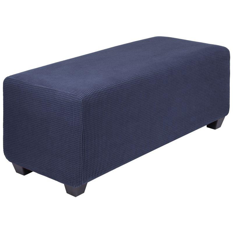 PiccoCasa High Stretch Rectangle Ottoman Furniture Covers with Elastic Bottom