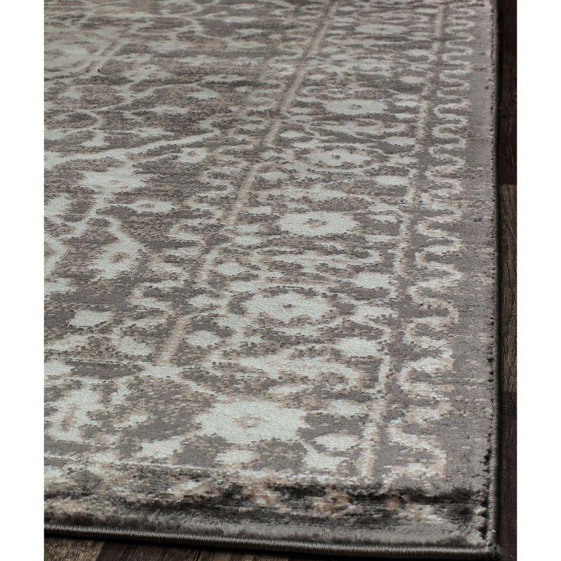 Rugs America Leopold LX20B Stone Transitional Cream Area Rug for Dining Room Rug Neutral Rug Living Room Rug Kitchen, 5'3"x7'