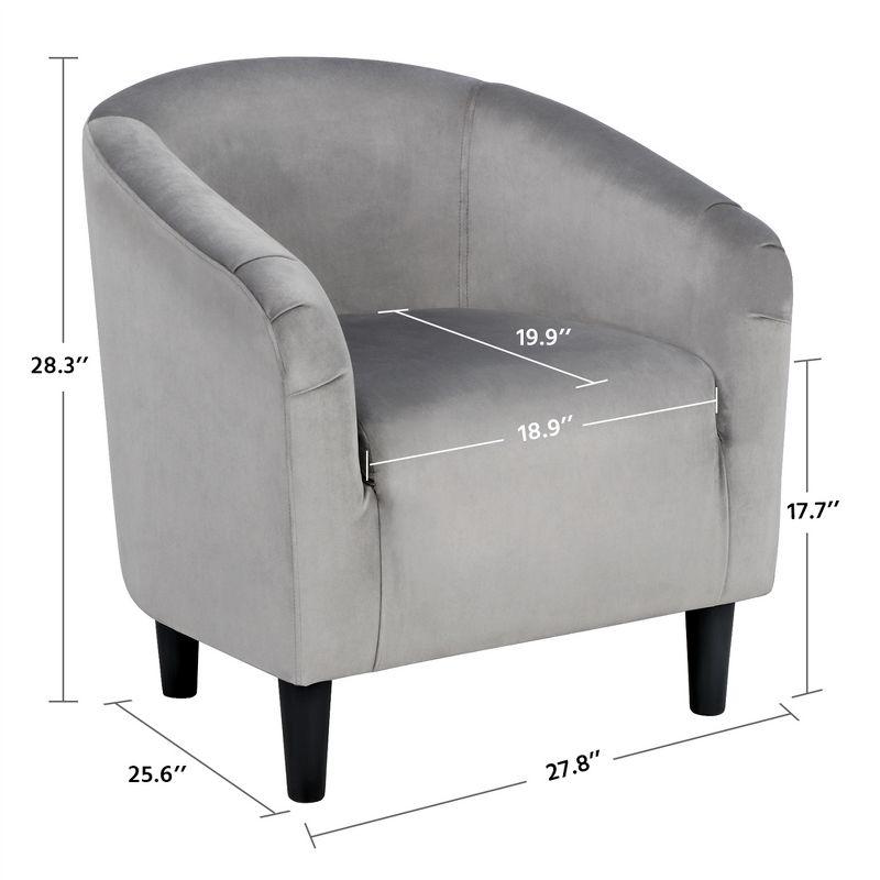 Yaheetech Velvet Club Accent Arm Chair Upholstered Barrel Chair