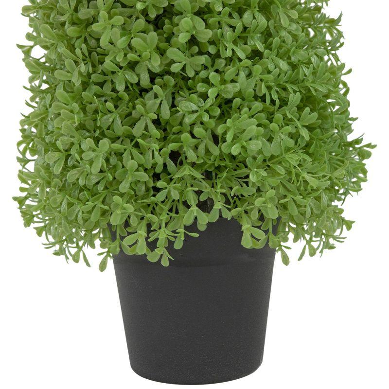 Northlight Artificial Boxwood Cone Topiary Tree with Round Pot - 15" - Unlit