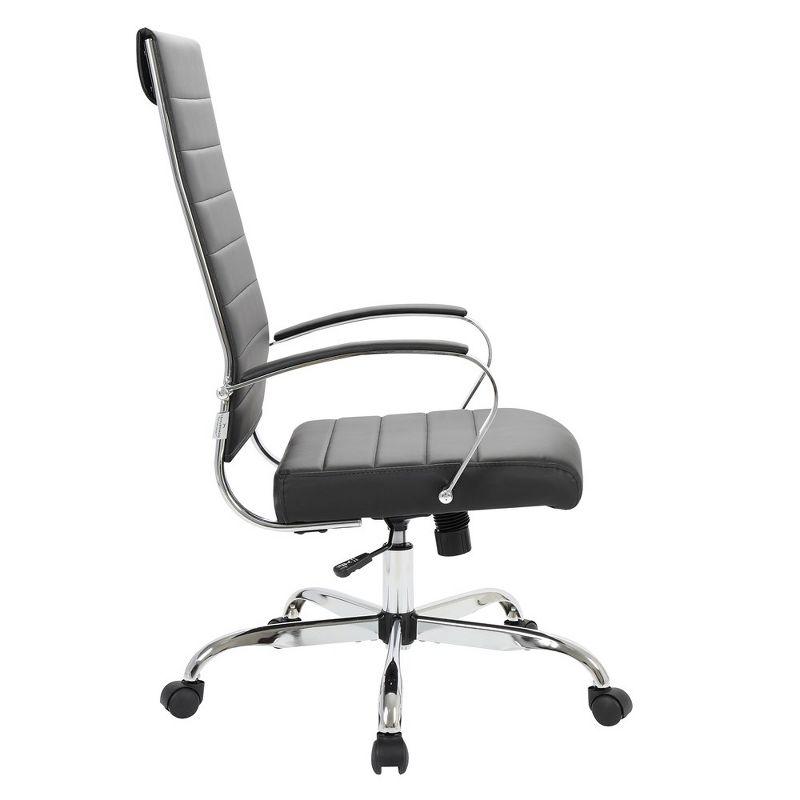 LeisureMod Benmar Modern High Back Leather Office Chair