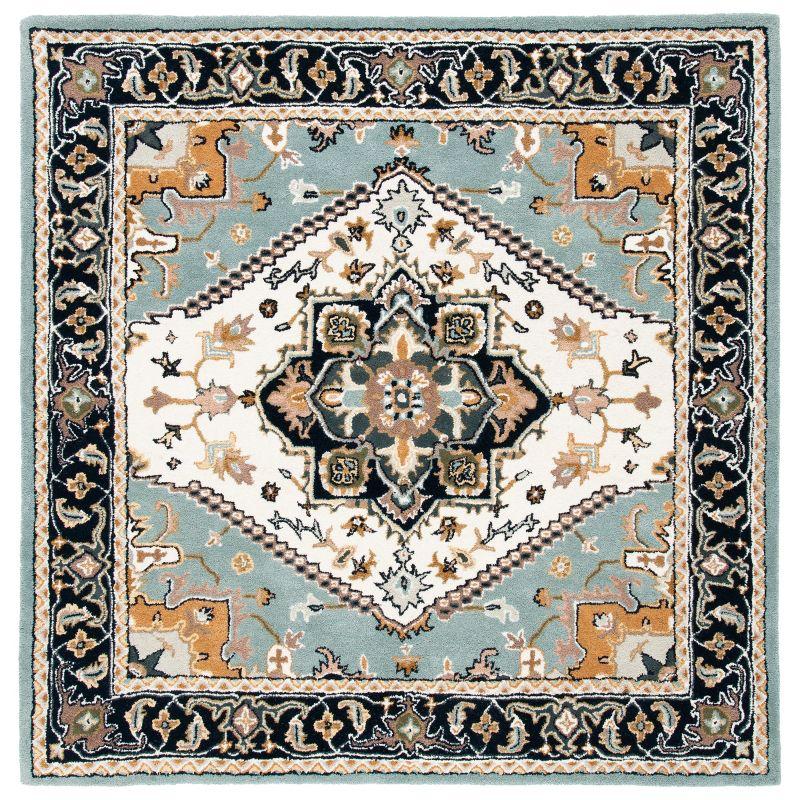 Heritage HG625 Handmade Area Rug - 8'x8' - Grey/Green - Safavieh