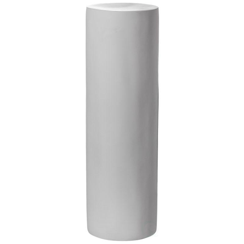 Tall White Fiberglass Cylinder Pedestal Stand