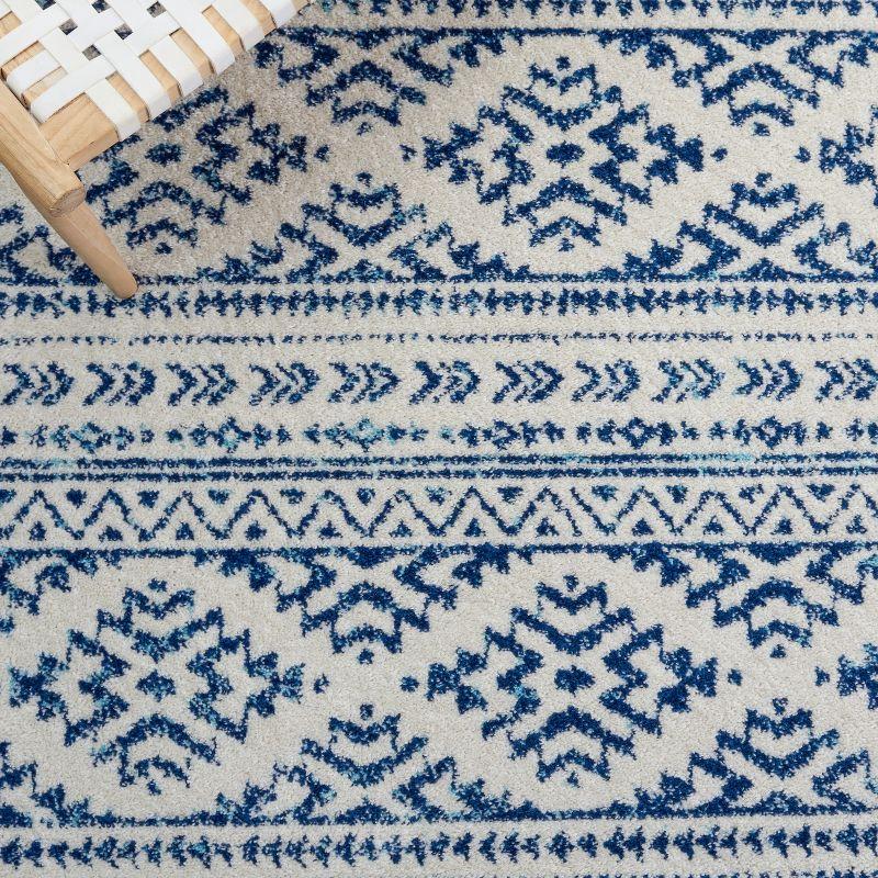 Tulum TUL272 Power Loomed Area Rug - Ivory/Navy - 9'x9' - Safavieh.