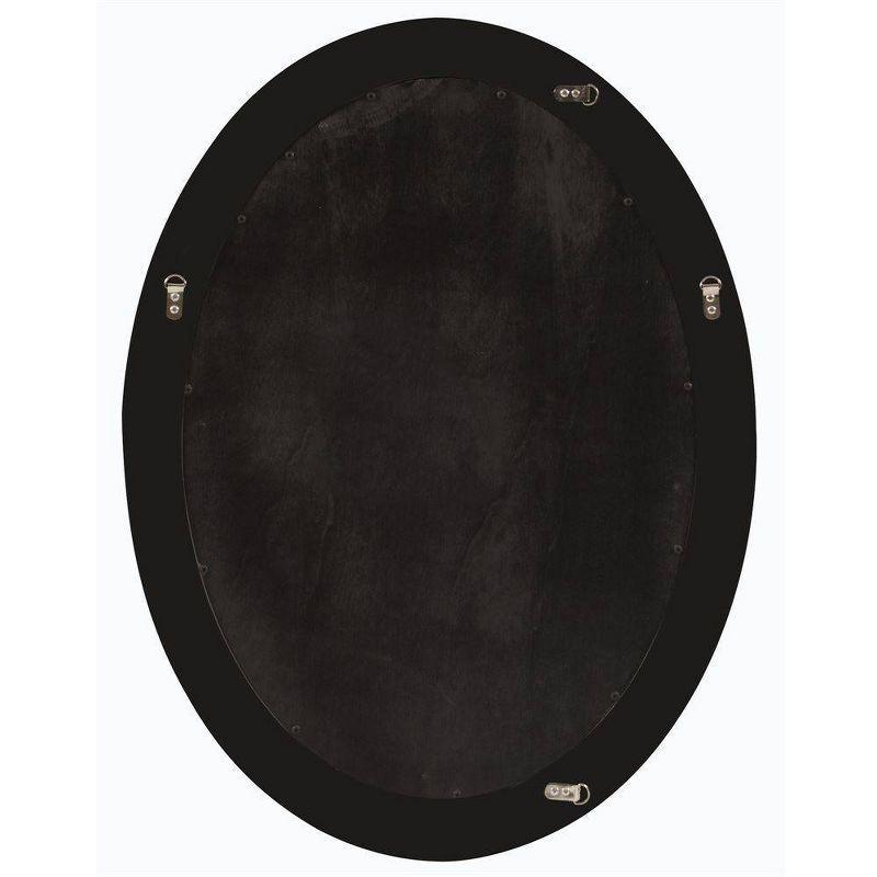 Oval George Decorative Wall Mirror Black - Howard Elliott: Wood Frame, Beveled, Ready to Hang
