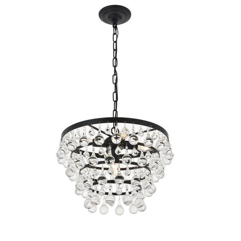 Elegant Lighting Kora 5 light Black Pendant