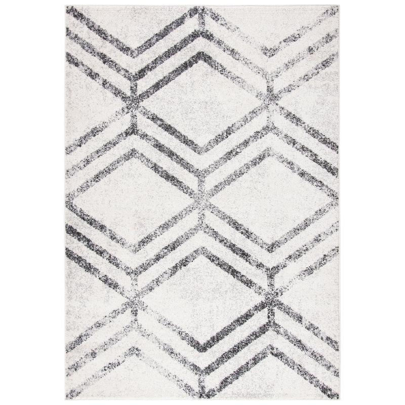 Adirondack ADR253 Machine Made Indoor Area Rug - Ivory/Grey - 5'-1"x7'-6" - Safavieh