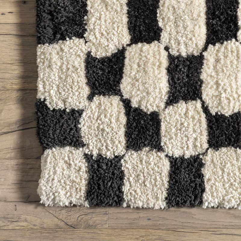 Nuloom Nathalie Modern Checkered Shag Indoor Area Rug