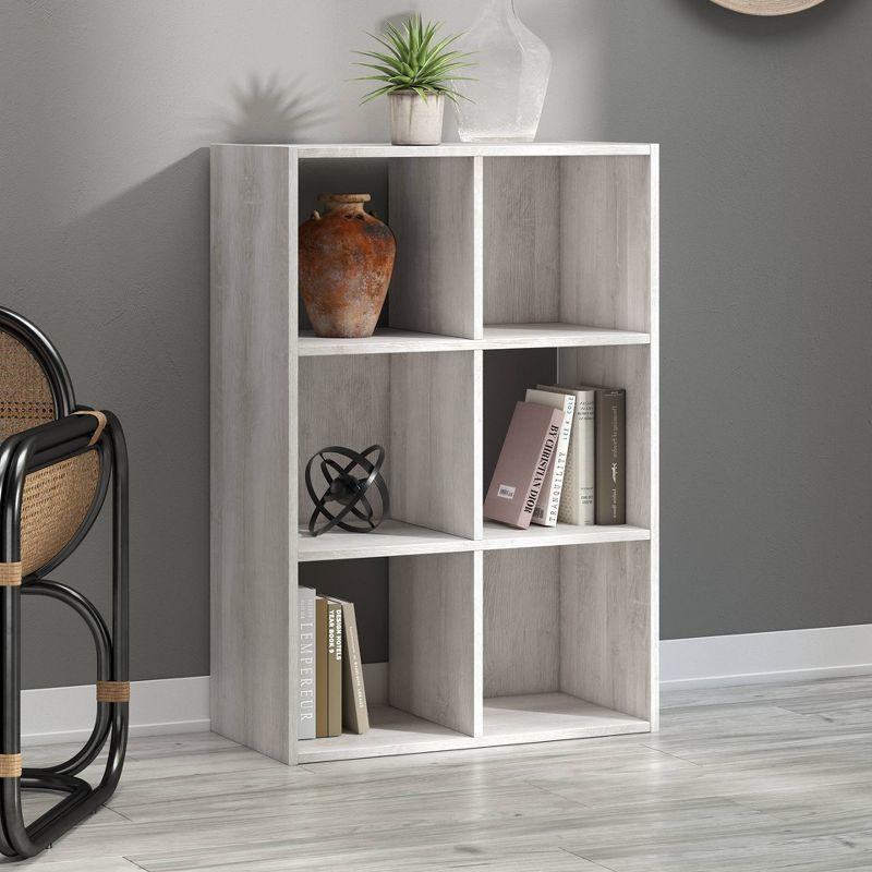 35.43" Paxberry 6 Cube Organizer Whitewash - Signature Design by Ashley